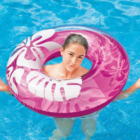 Donut hinchable gigante multicolor para la playa
