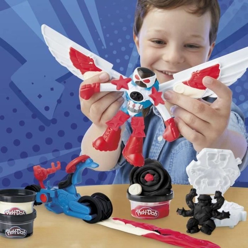 kit manualidades infantil plastilina azul y figura