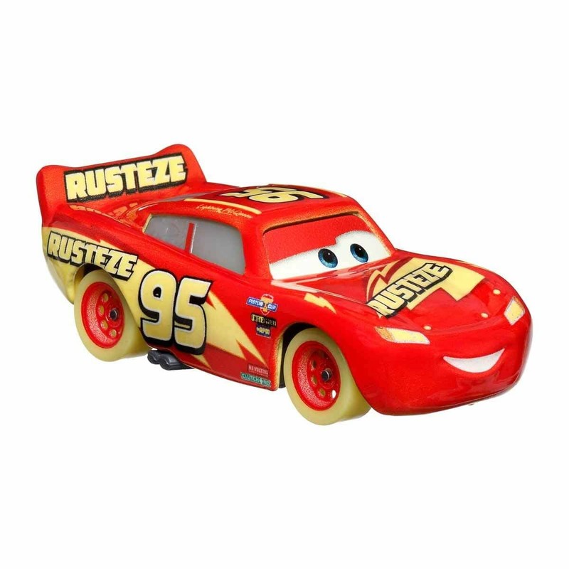 Juguete Mattel Night Racing, minivehículo amarillo para aventuras