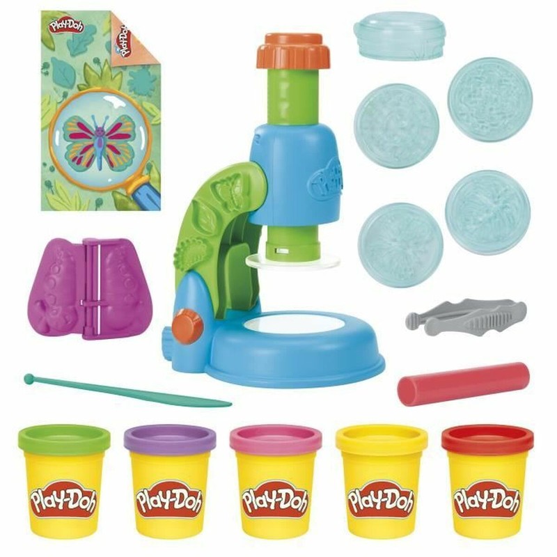 Contenido del set pintura niños Play-Doh Mi Pequeño Microscopio