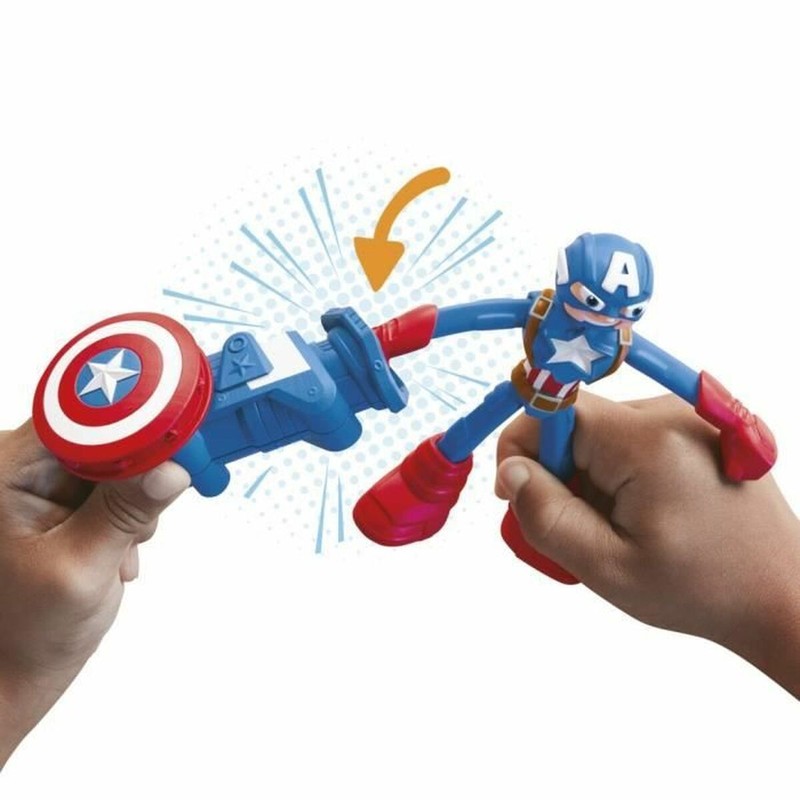 Niño jugando con set pintura niños Play-Doh Capitán América