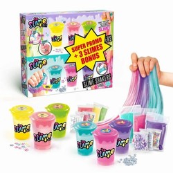 Juego de manualidades para niños con agitadores de slime y plastilina