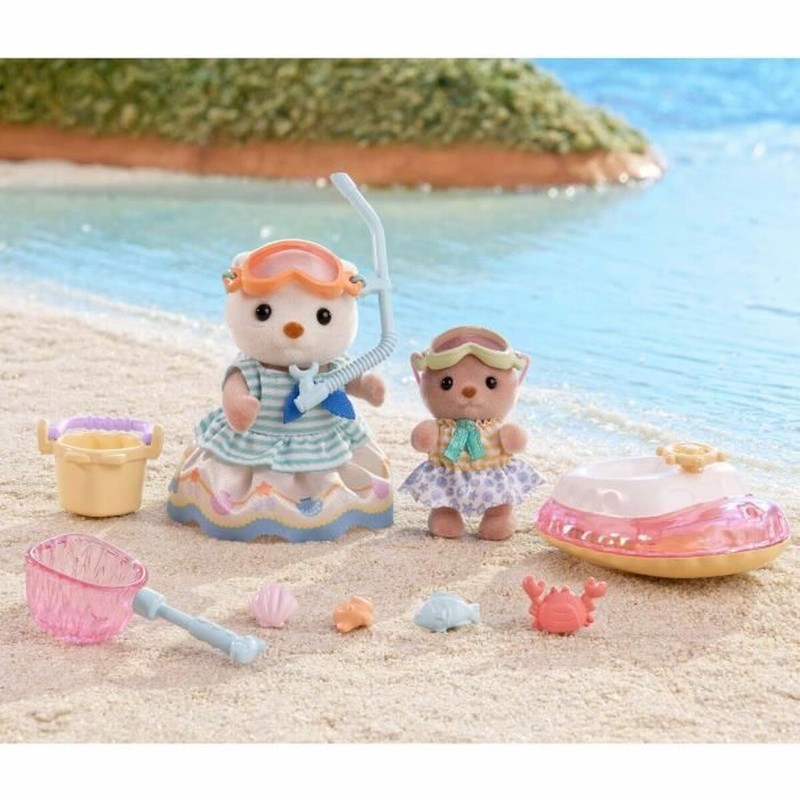 Set de figuras Sylvanian Families de nutrias, ideal para coleccionistas