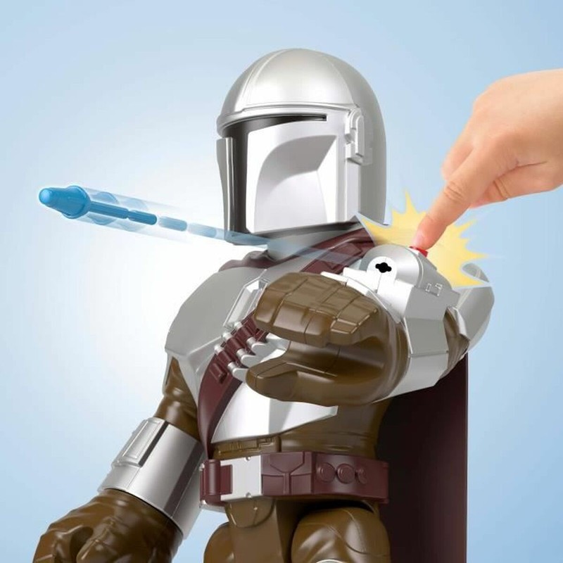 Juguete Imaginext Mandalorian, detalle de la armadura y el casco
