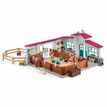 Escenario de juego con caballos y jinetes Schleich