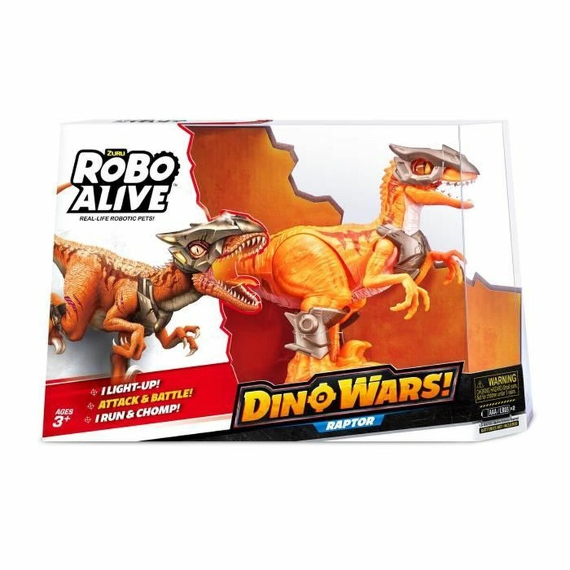 Dinosaurio Robot Interactivo Zuru Robo Alive Raptor en acción con luces