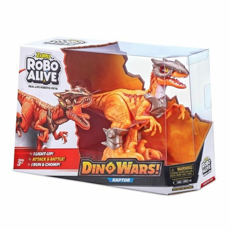 Dinosaurio a pilas para niños, Robo Alive Raptor, listo para jugar