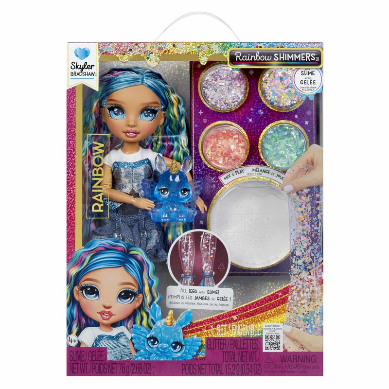 Envase de la Muñeca Rainbow High Skyler, coleccionable y divertido