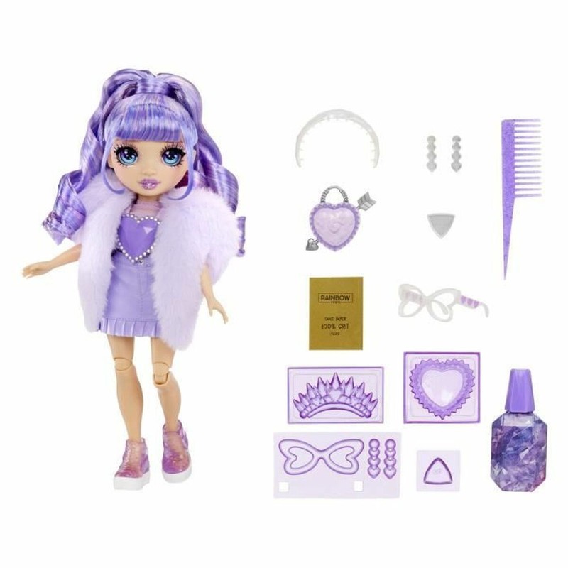 Muñeca de moda Rainbow High Crystal Mannequin posando con estilo