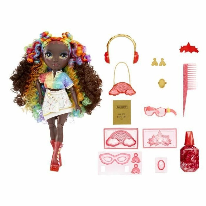 Detalle de la muñeca coleccionable infantil Iris Bow multicolor
