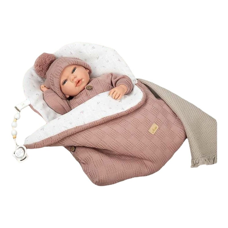 Muñeco Bebé Arias realista con accesorios, ideal para juego simbólico infantil