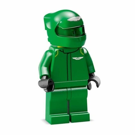 Maqueta coche F1 Lego: Perspectiva frontal del Aston Martin AMR24 montado.