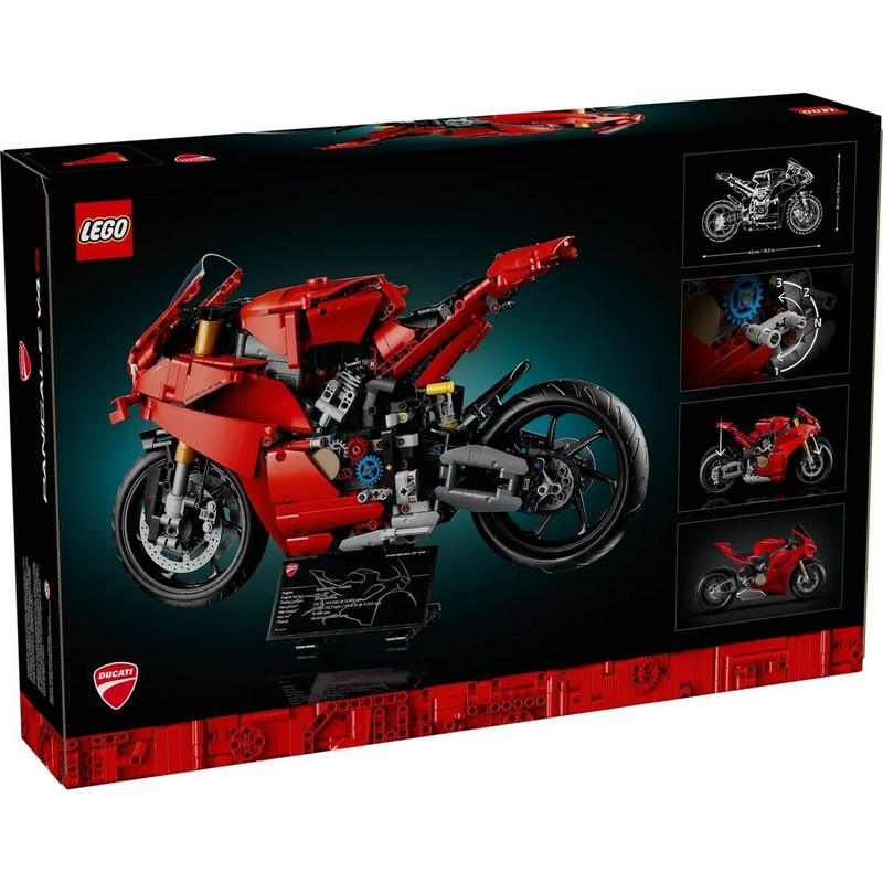 Detalles técnicos Lego - Vista trasera de la Panigale V4 S