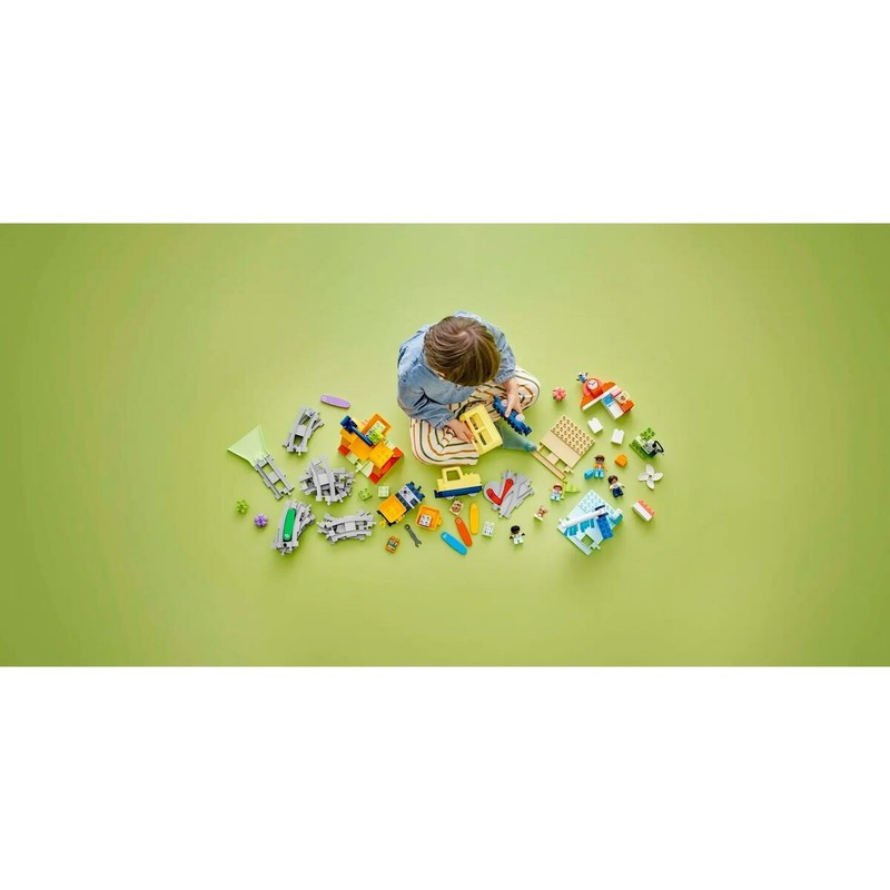 Bloques construcción infantiles, piezas de colores vibrantes