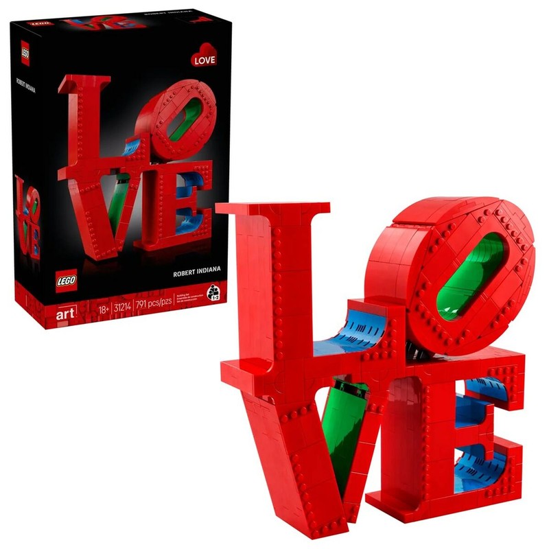Juego Construcción Adultos Lego Art 31214 LOVE en detalle