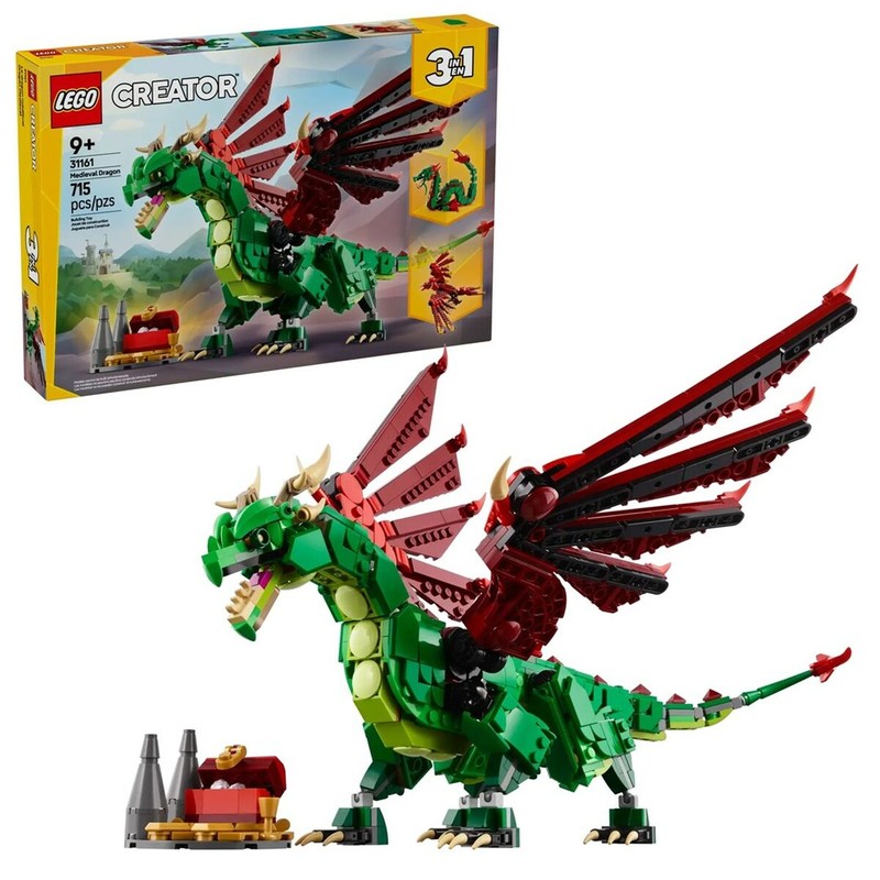 LEGO Creator 31161 Dragón Medieval 3 en 1 en acción