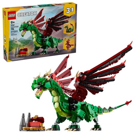 LEGO Creator 31161 Dragón Medieval 3 en 1 en acción