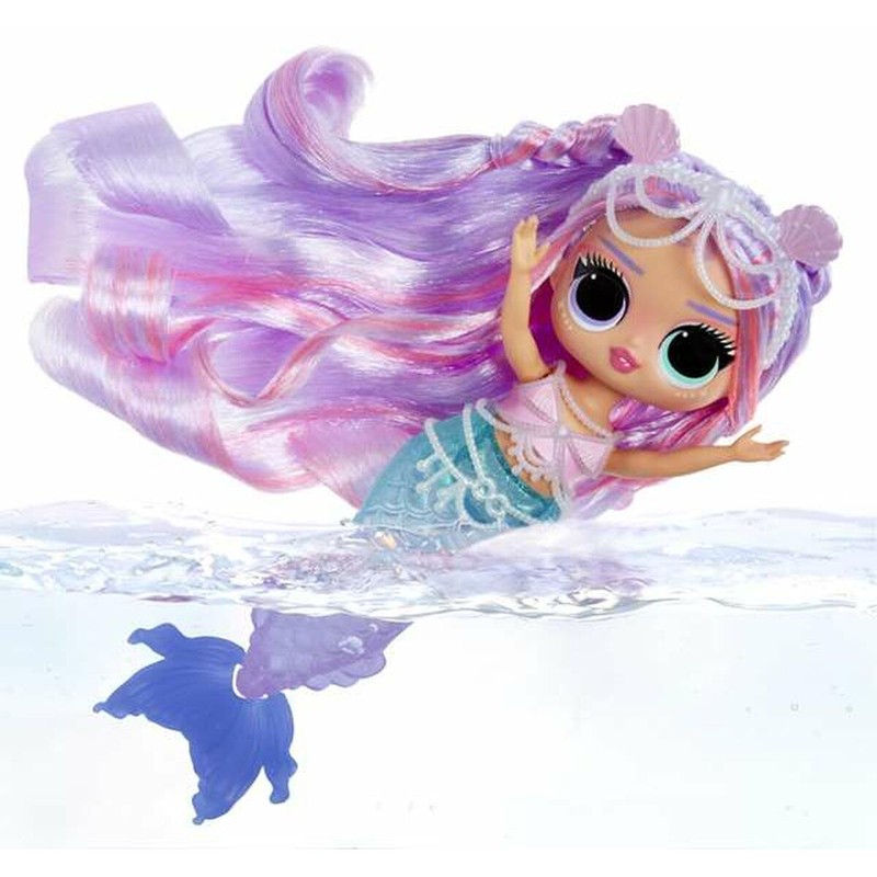 Muñeca sirena infantil con vestido brillante
