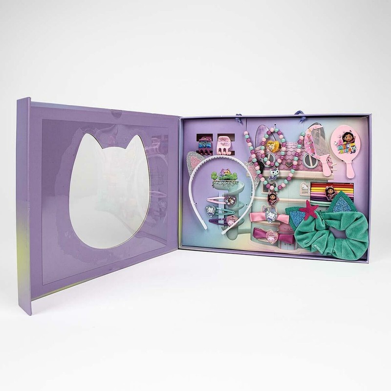 Detalle del disfraz infantil Collar Gabby's Dollhouse rosa