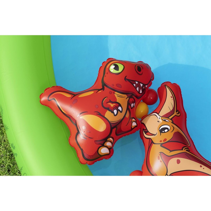 Piscina de juegos para niños con temática jurásica