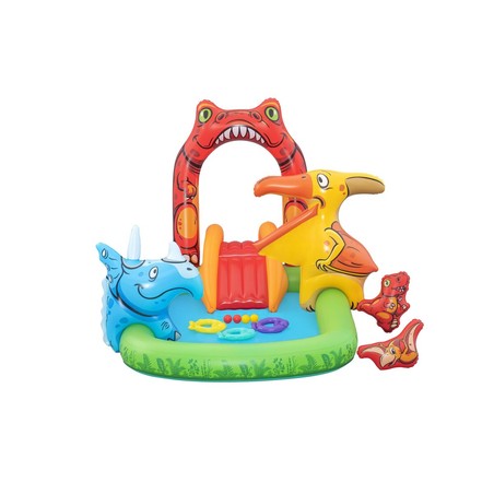 Diversión acuática temática dinosaurios para el verano