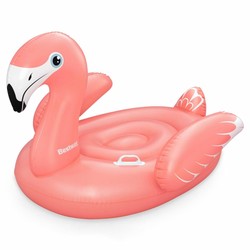 Figura hinchable flamenco Bestway en piscina azul