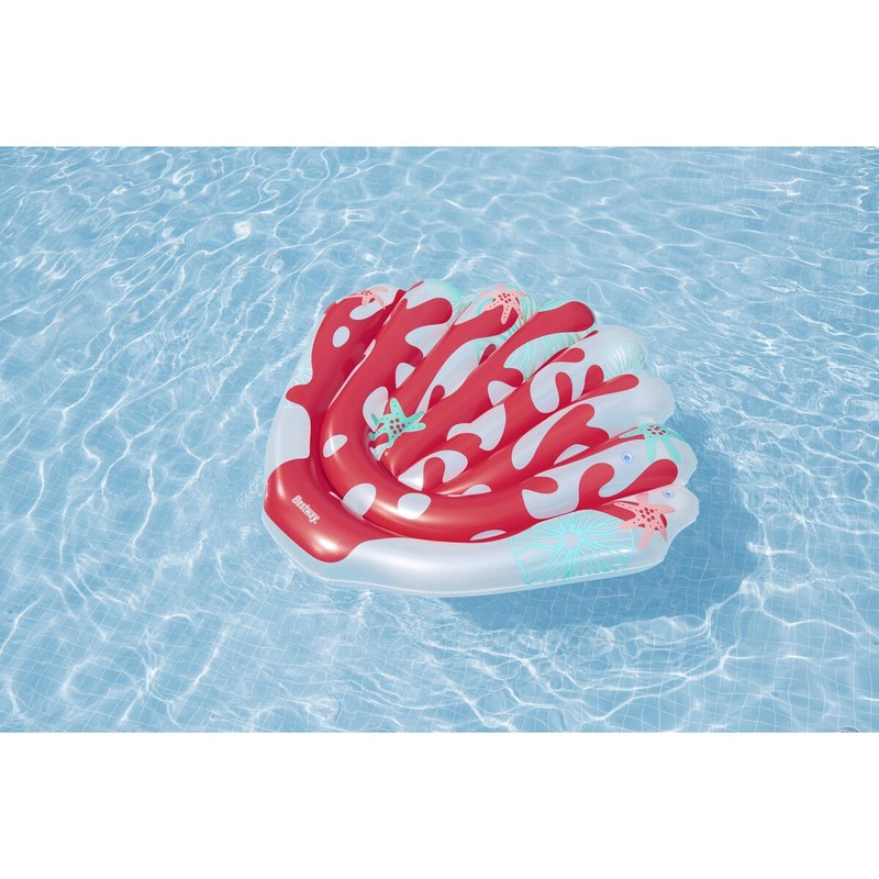 Flotador grande playa piscina Bestway con diseño de coral multicolor
