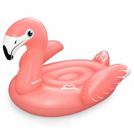 Flamenco hinchable piscina Bestway rosa con asas para niños