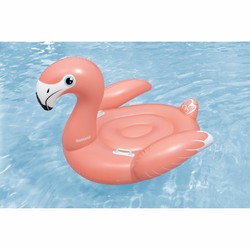 Flamenco hinchable piscina Bestway rosa con asas para niños 2