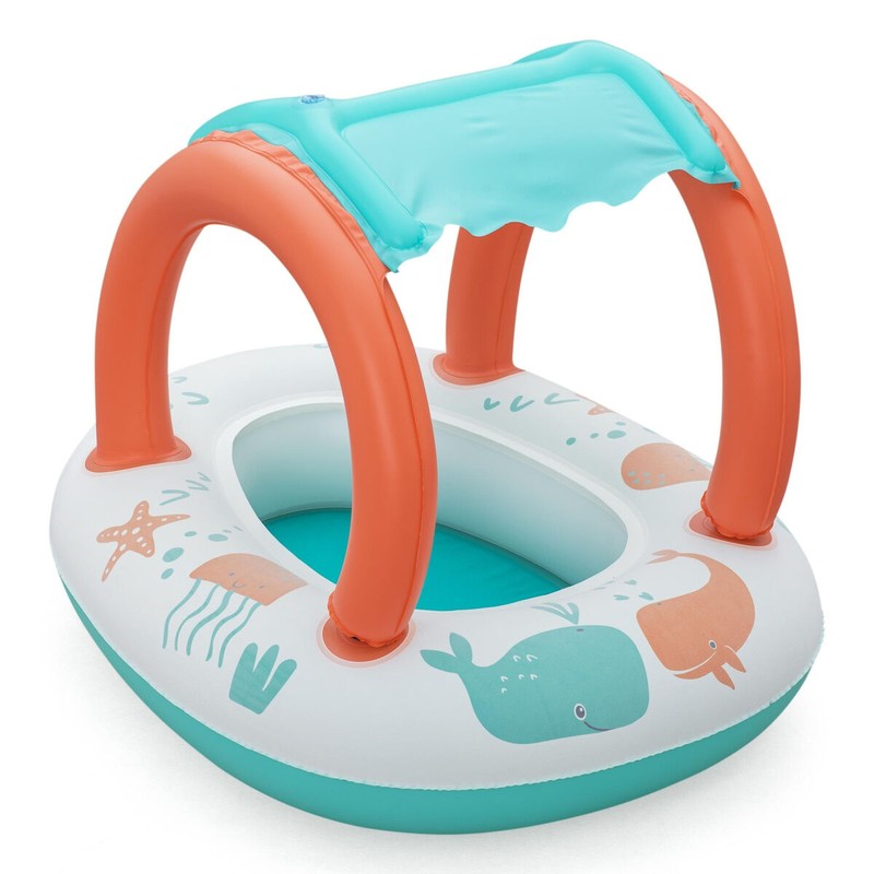 Detalle de barca hinchable PVC resistente para diversión infantil