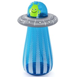 Aspersor hinchable niños Bestway Ovni en jardín