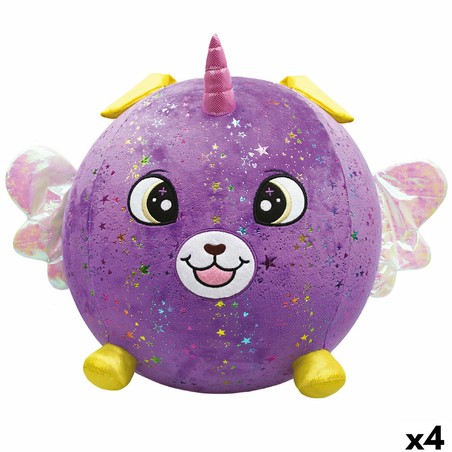 Peluche Hinchable Niños Eolo Morado con inflador manual de pie