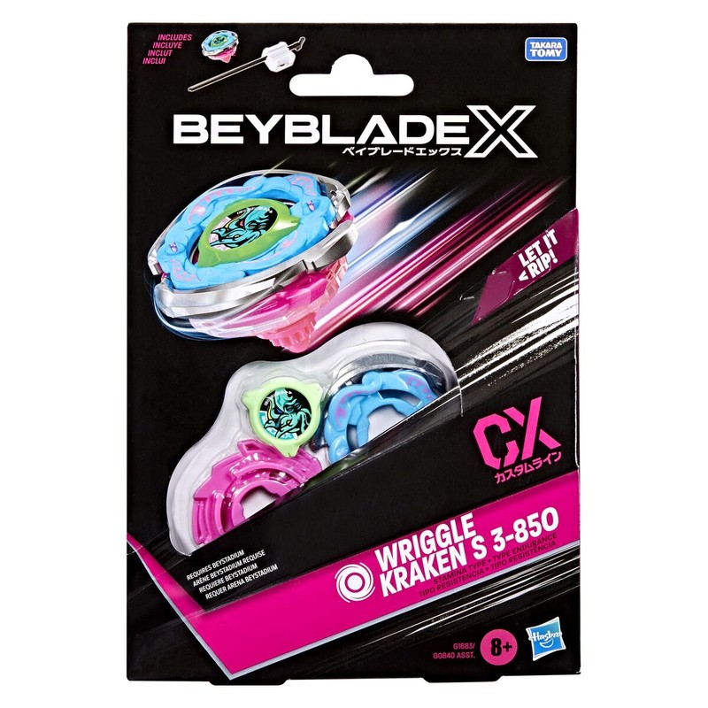 Peonza batalla niños BeyBladeX girando en la arena