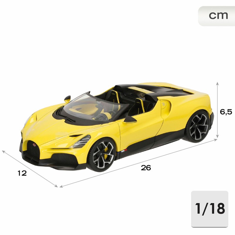 Modelo diecast Bugatti Mistral de Bburago, calidad y precisión