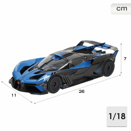 Maqueta Bugatti Bolide metal alta calidad