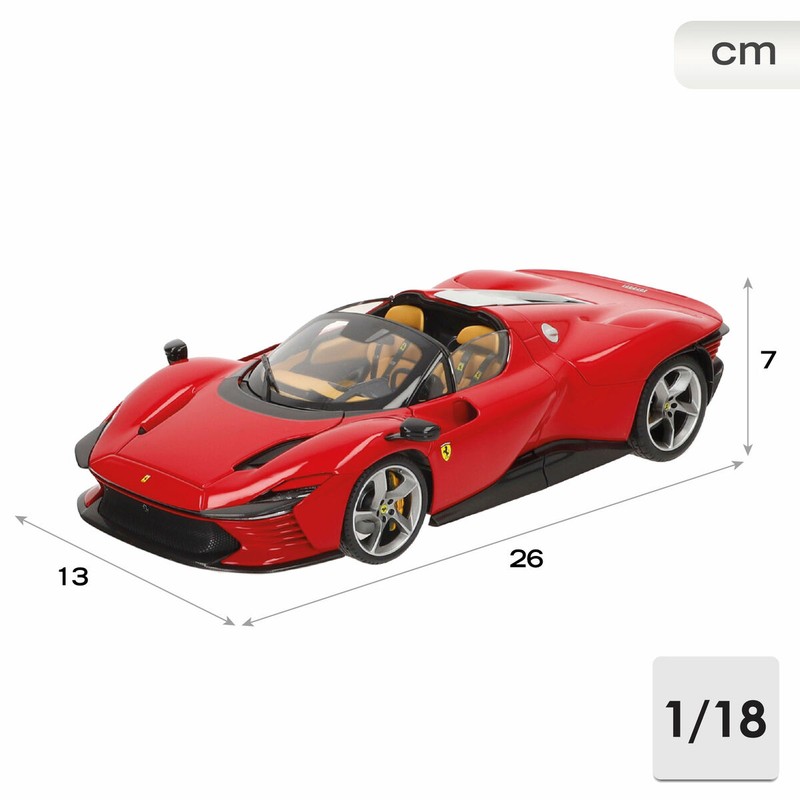 Interior detallado del modelo Ferrari Daytona SP 1:18, lujo en miniatura
