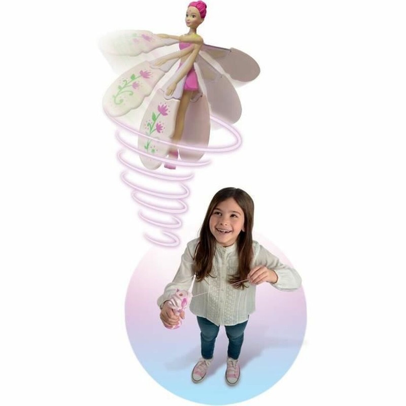 juguete volador infantil con diseño de fantasía y colores fucsia