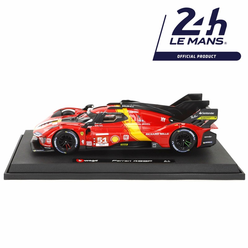 Coche competición Ferrari 499 LMH #51, diseño aerodinámico