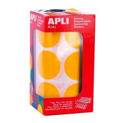 manualidades niños pegatinas apli amarillas redondas