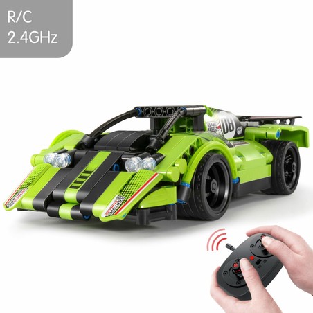 Bloques construcción infantiles IM Master, coche teledirigido en acción