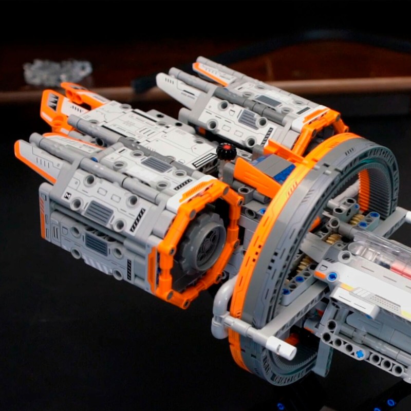 bloques construcción infantiles nave espacial detalle cabina