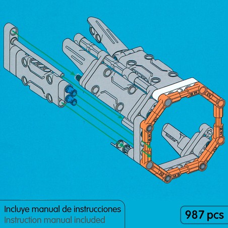 nave espacial de juguete IM Master montada en exposición