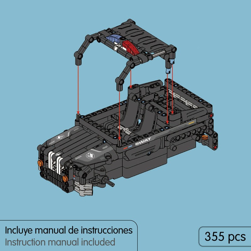 Detalle piezas juego construcción IM Master para niños