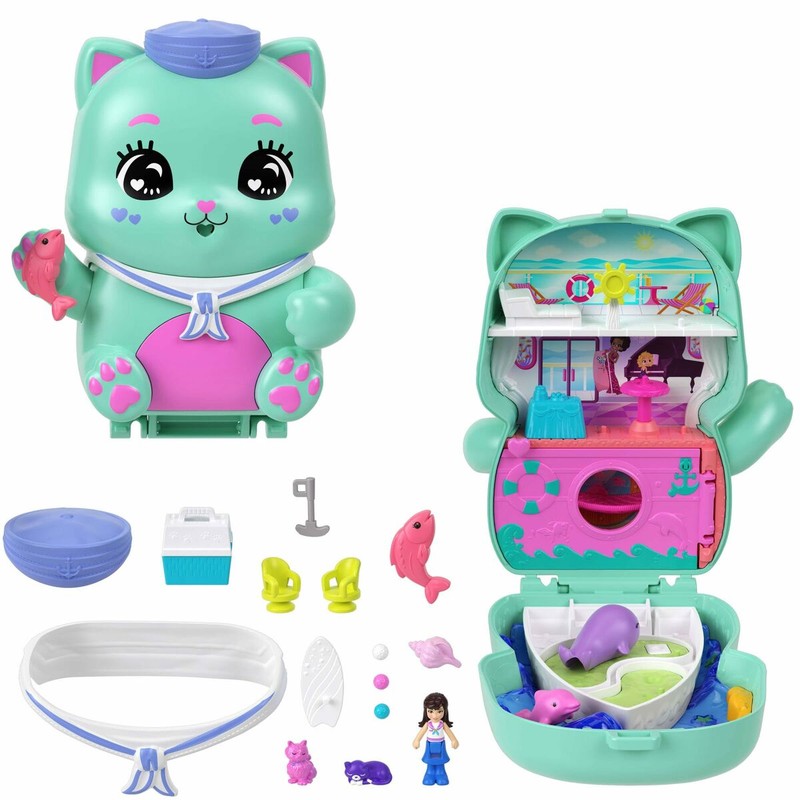 Polly Pocket barco de crucero, juguete compacto niña