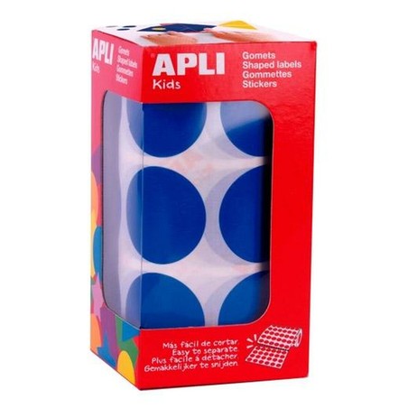 Pegatinas Apli azules redondas para manualidades niños