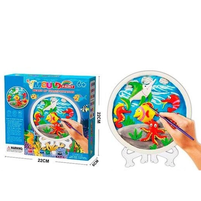 Set de pintura niños Roymart con diseño de peces multicolor