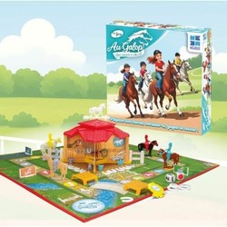 Juegos mesa niños Au Gallop Megableu, carrera de caballos