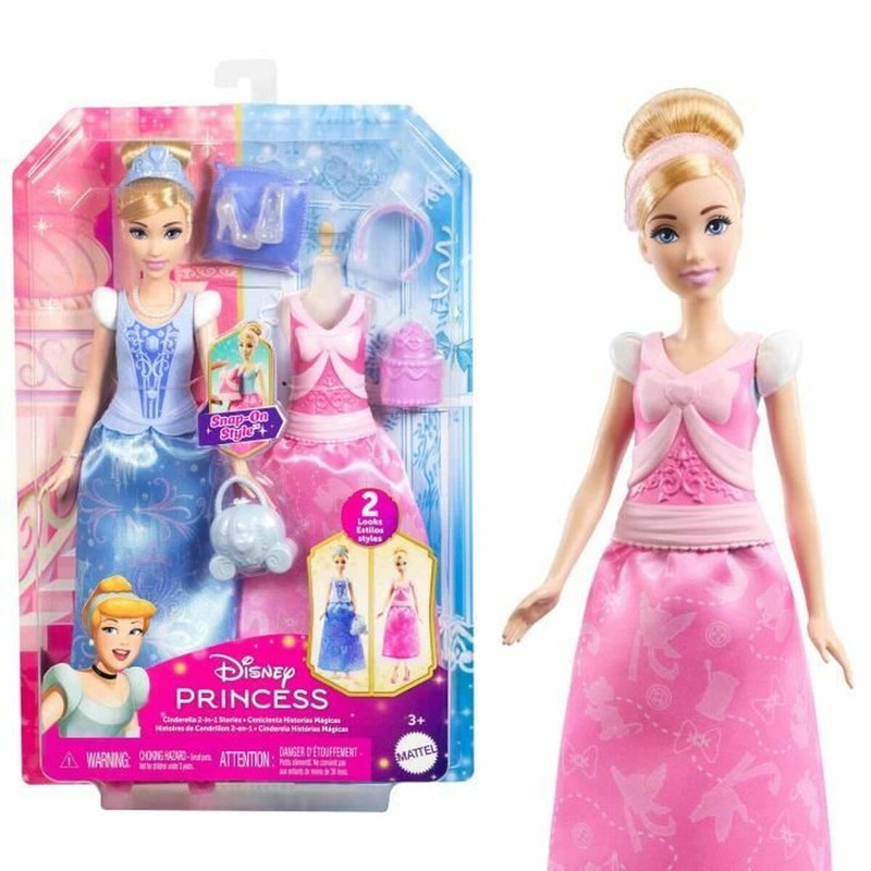 Muñeca Cenicienta Disney Princess con vestido azul brillante