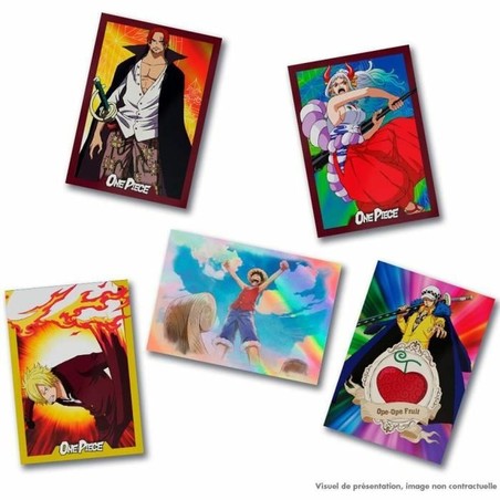 Kit manualidades infantil: interior del álbum de pegatinas de One Piece