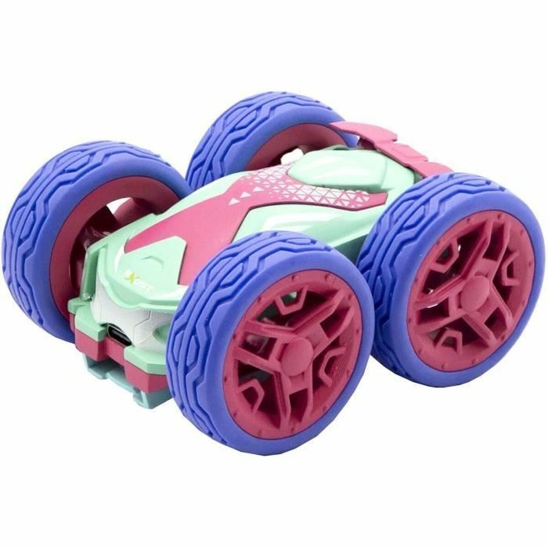 Mini coche radiocontrol rosa para diversión en casa y exterior